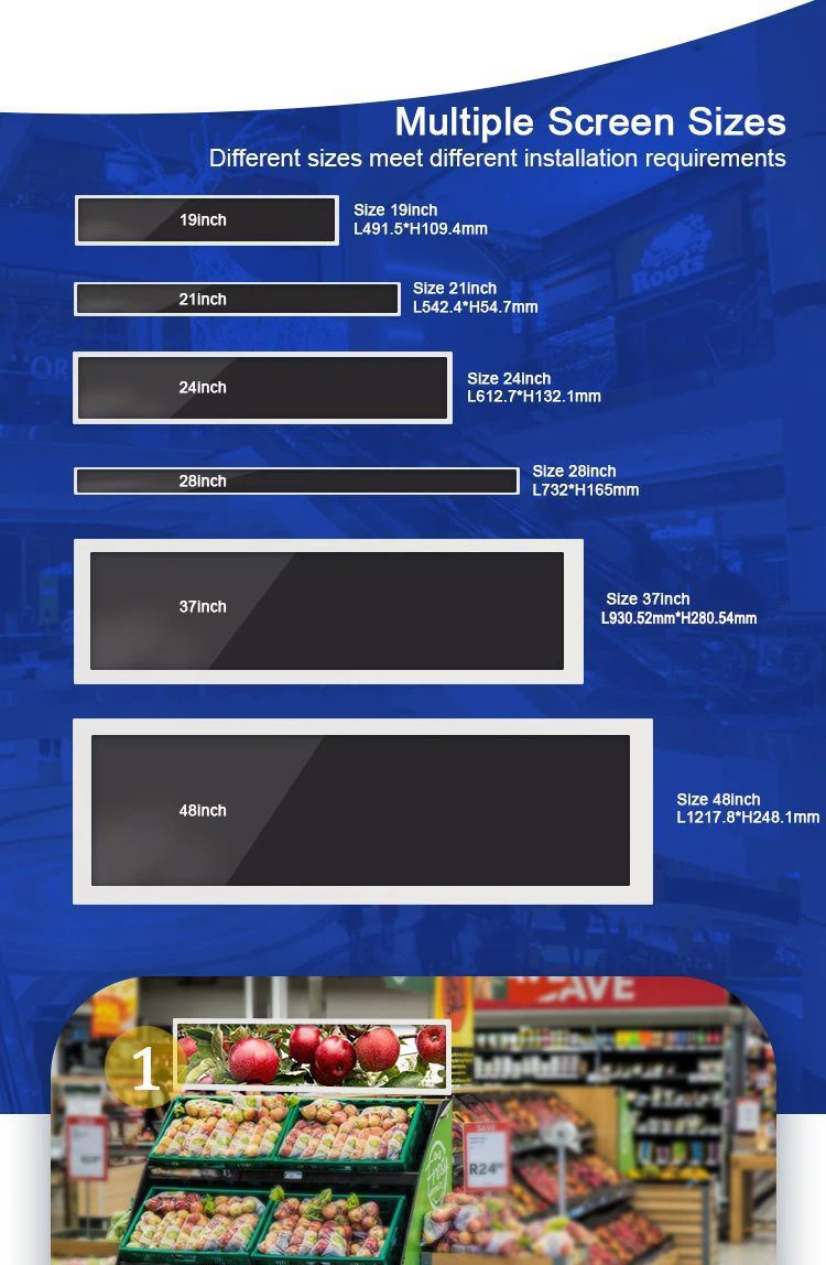 37' Wall Mounted Digital Signage