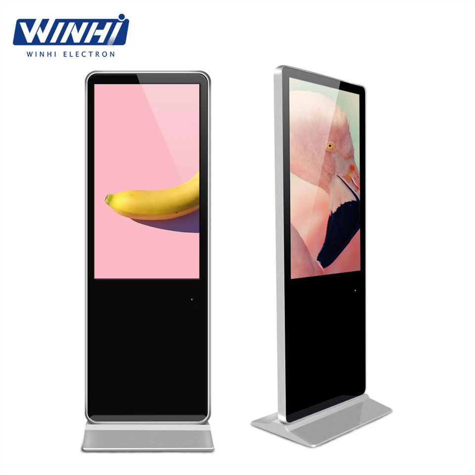 55 Inch Large Signs Advertising Kiosk LCD Video to Advertise in Retail Stores Speaker Bar Screen